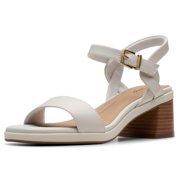 NWT Clarks Jaylan Ray Women's Sandals off White Leather : 9 B - Medium - Picture 7 of 7